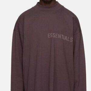 Fear Of God Essentials Plum Mockneck Shirt